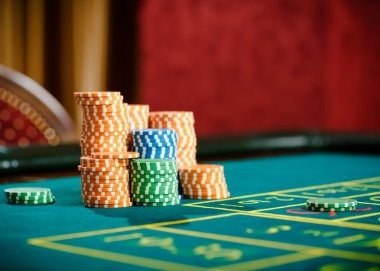 Live blackjack dealer studio with professional setup